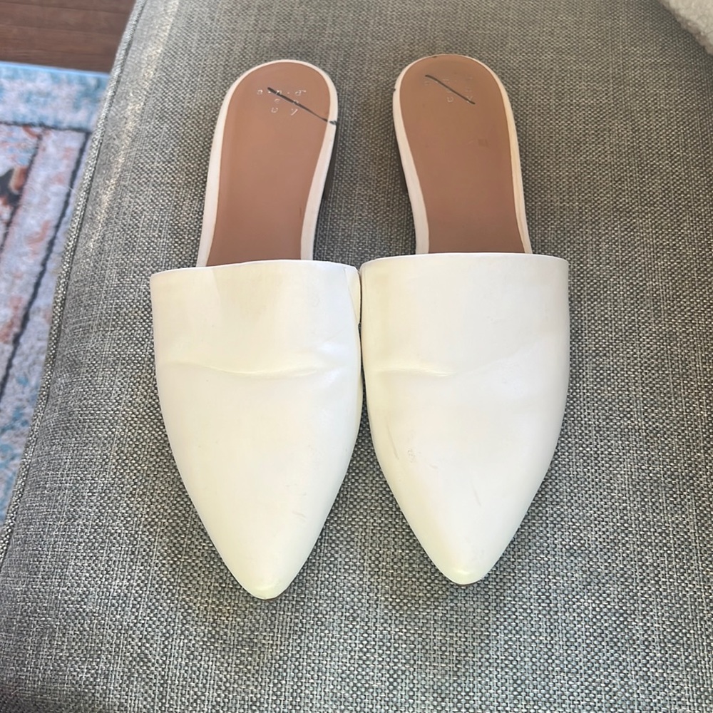 Women's A New Day White Junebug Mules